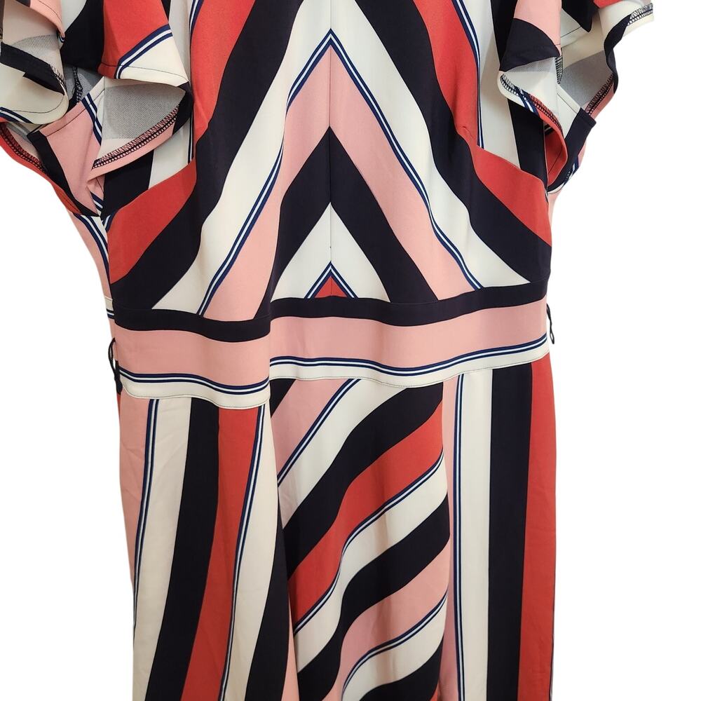 Lane Bryant Flutter Sleeve Asymmetrical Striped M… - image 6